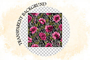 Floral Zebra Print Digital Papers, a Pattern Graphic by SVGArt (Thumbnail 9 of 9)