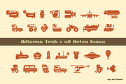 Odisean Tech -Retro font w/ 28 icons, a Sans Serif Font by deFharo (Thumbnail 2 of 4)