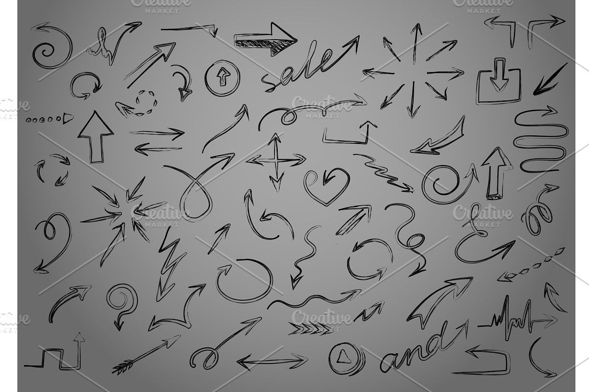 Set of arrows icons silhouettes, an Object Graphic by RODINA (Photo 1 of 3)