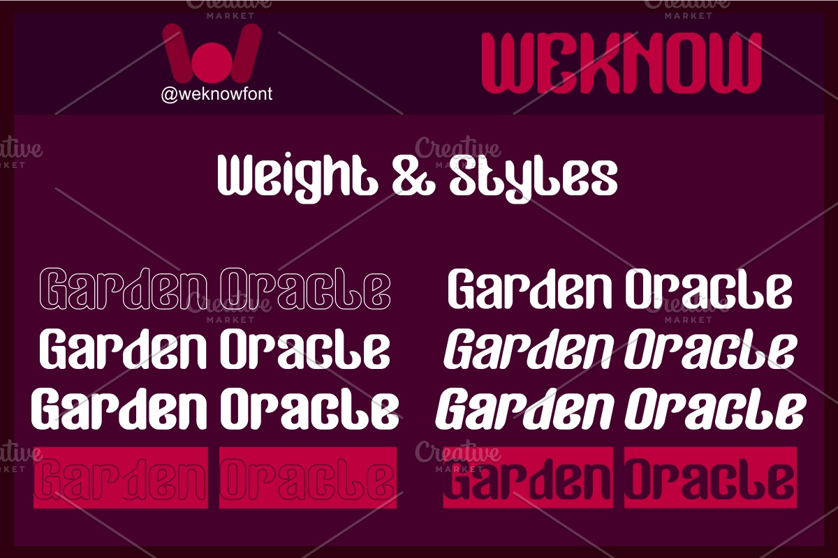 Garden Oracle Font, a Sans Serif Font by weknow (Photo 7 of 8)