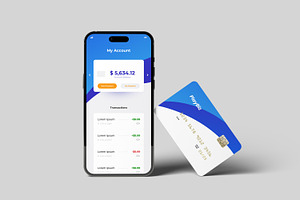 Smartphone And Credit Card Mockups