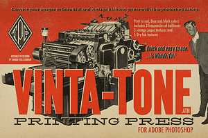 Vinta-Tone Printing Press Action