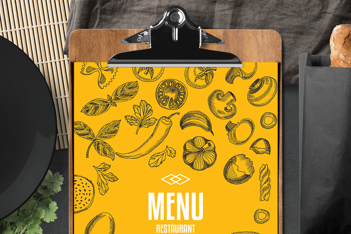 FREE! Trifold + Classic Food Menu, a Brochure Template by BarcelonaShop (Photo 3 of 5)