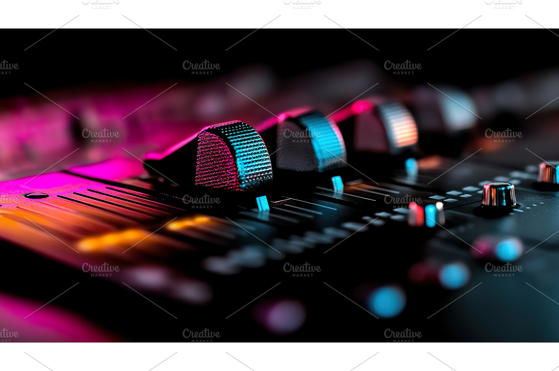 Close up of audio mixing console, a Technology Photo by Lermont51