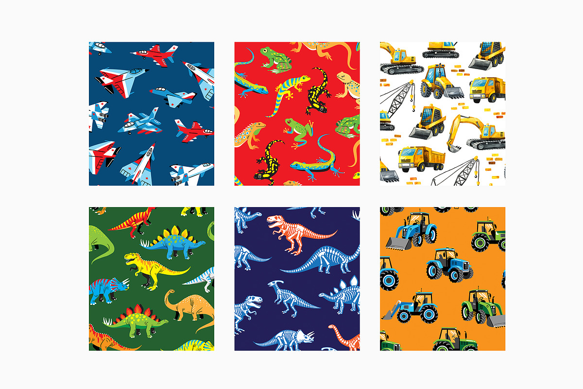Colorful kids patterns, a Pattern Graphic by artnLera (Photo 2 of 6)