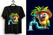 Watercolor Tropical Parrot Clipart, an Illustration by SVGArt (Thumbnail 5 of 7)