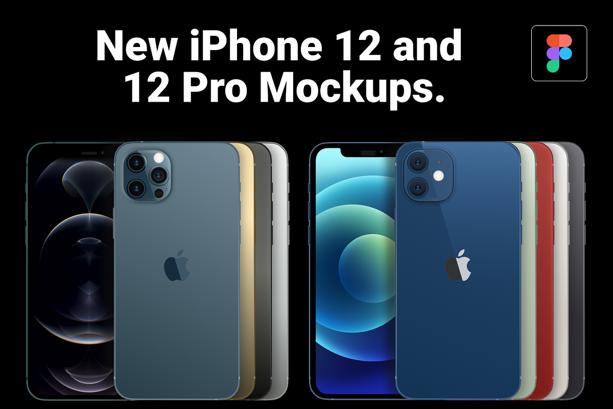 Mockups of the iPhone 12 Pro, an iPhone Mockup by AM Design (Photo 1 of 8)