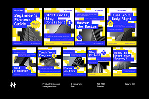Fitness Guides Instagram Carousel, a Social Media Template by Neermana