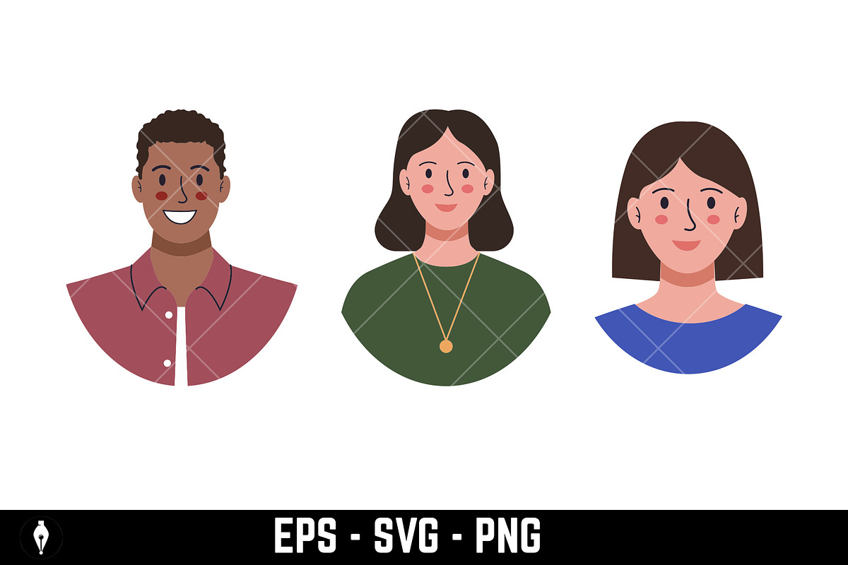 avatars representing various people, a Person Illustration by Vectorhight (Photo 2 of 3)