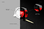Tape Measure Mockup, a Product Mockup by Monolime (Thumbnail 3 of 7)