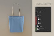 Canvas Tote Bag Mockup, a Packaging Mockup by le-genda (Thumbnail 4 of 5)