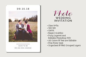 Photo Wedding Invitation