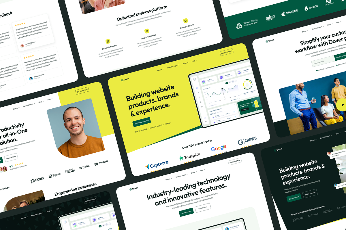 Dover: Multi-Layout SaaS Figma, an UI Kit Template by FinestDevs (Photo 3 of 6)