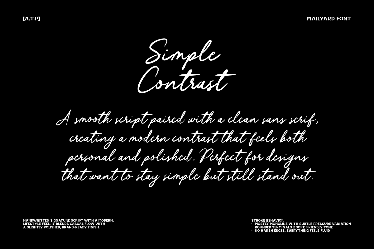 Mailyard - Script Font, a Script Font by Typeparties (Photo 2 of 8)