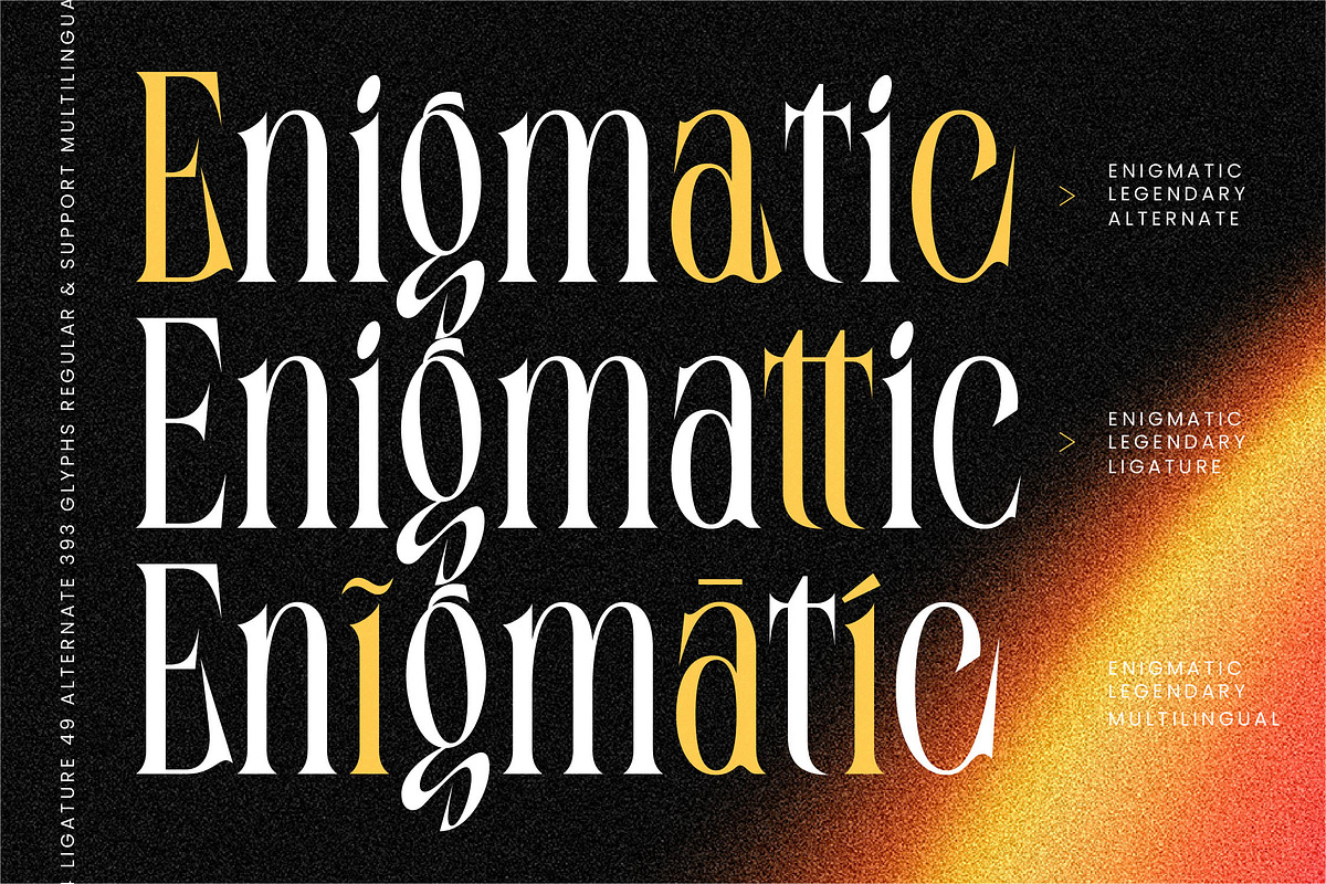 Enigmatic Legendary Modern Serif, a Serif Font by timelesstype.co (Photo 15 of 20)