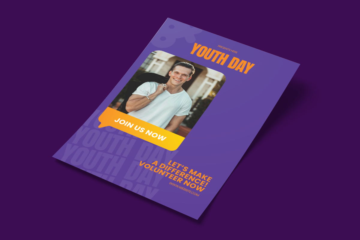 International Youth Day Canva Flyer, a Flyer Template by Attype (Photo 2 of 5)