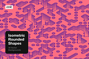 Isometric Rounded Shapes, a Background Graphic by dvtchk (Thumbnail 10 of 15)