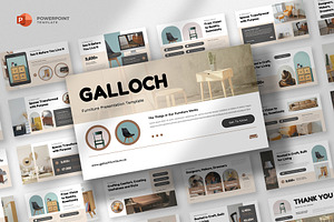Furniture & Interior Powerpoint, a Presentation Template by fluffstudio