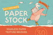 Seamless Paper Texture Brushes, a Brush Add-On by Lisa Glanz (Thumbnail 1 of 15)