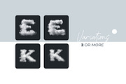 Cumulus Clouds Letters Overlays, a Symbol Font by PhotoSpirit (Thumbnail 2 of 8)