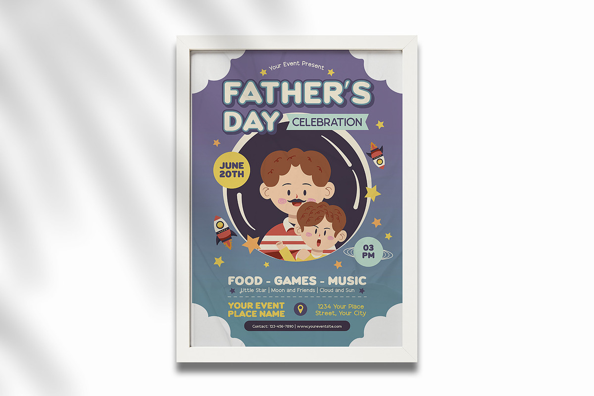 Father's Day Celebration Flyer, a Flyer Template by Huge Dream Studio (Photo 5 of 5)