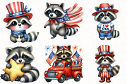 4th of July Raccoon Clipart, an Illustration by OK Design (Thumbnail 4 of 5)