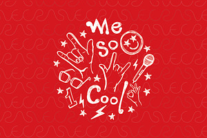 Me So Cool - Scribble Vector Graphic