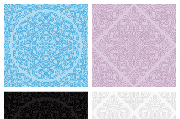Set Of Vintage Seamless Patterns