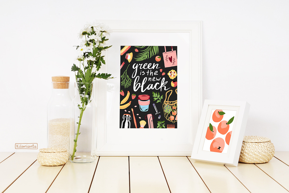 Zero Waste Eco Living Kit, a Food Illustration by kilaniants (Photo 7 of 12)