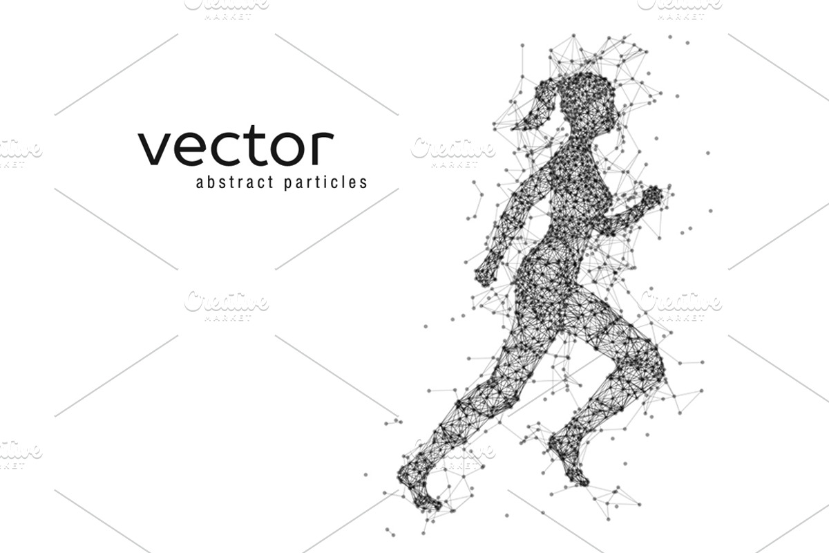 Vector illustration of running woman, a Technology Illustration by Julvil (Photo 2 of 4)