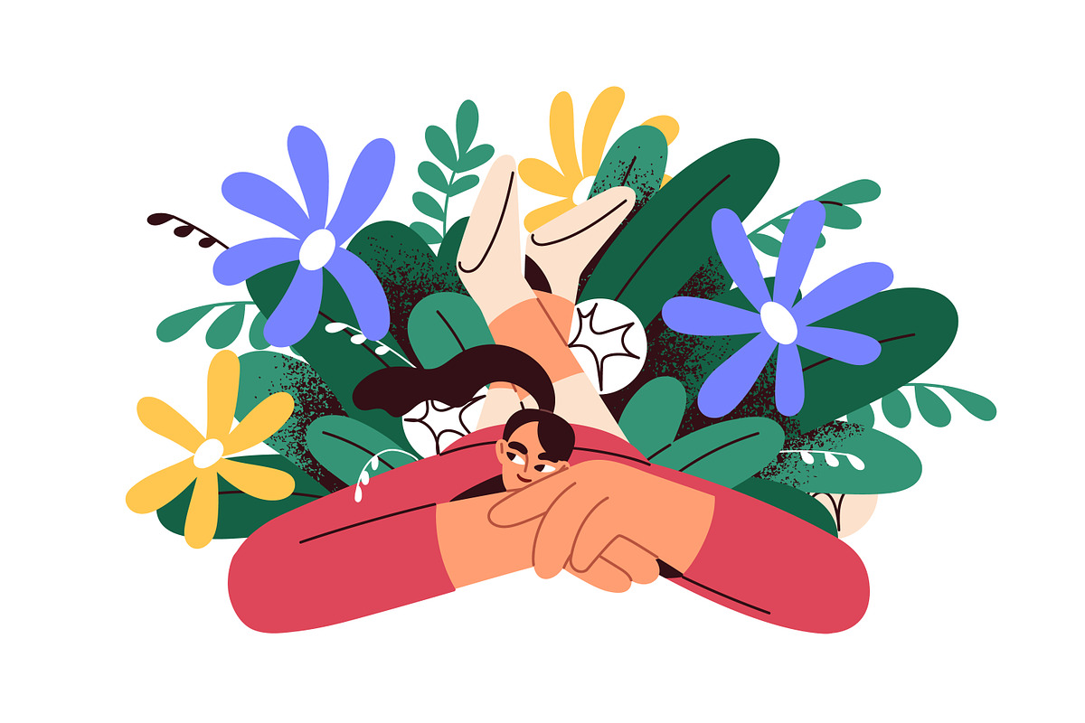 People holding flower bouquets set, a Person Illustration by Good Studio (Photo 8 of 16)