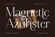 Magnetic Azuhster Minimalist Serif, a Serif Font by Letterena Studios (Thumbnail 1 of 15)