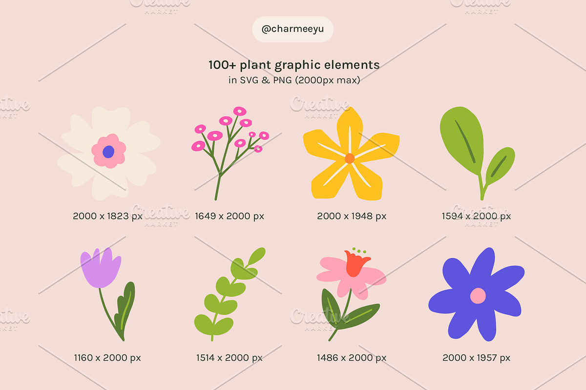Blossom: Floral Vector Graphic Pack, a Graphic by Charmaine Yu (Photo 2 of 10)