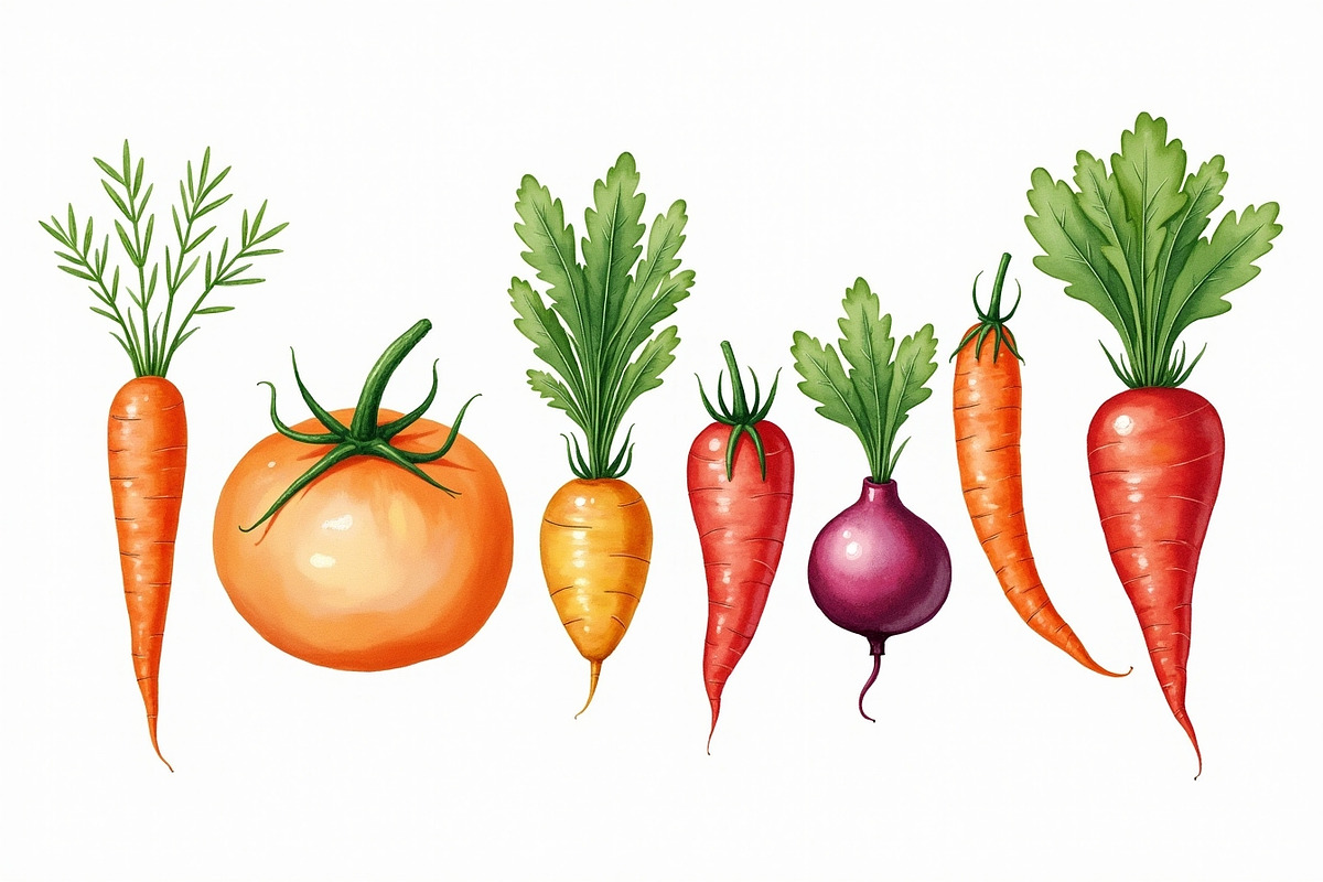 Watercolor Vegetable Clipart Bundle, a Graphic by Creativeshirt (Photo 8 of 14)
