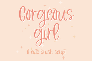 Gorgeous Girl, Cute Script Font