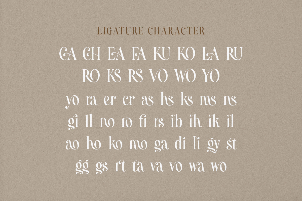 Astrology - Stylish Ligature Serif, a Serif Font by Sarid Ezra (Photo 9 of 12)