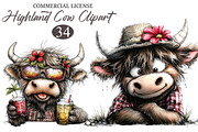 Whimsical Pool Day Highland Cow, an Illustration by designcity5 (Thumbnail 1 of 5)