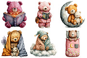 Sweet Dreams Pink Teddy Bear Clipart, an Illustration by Craft Nest (Thumbnail 4 of 6)