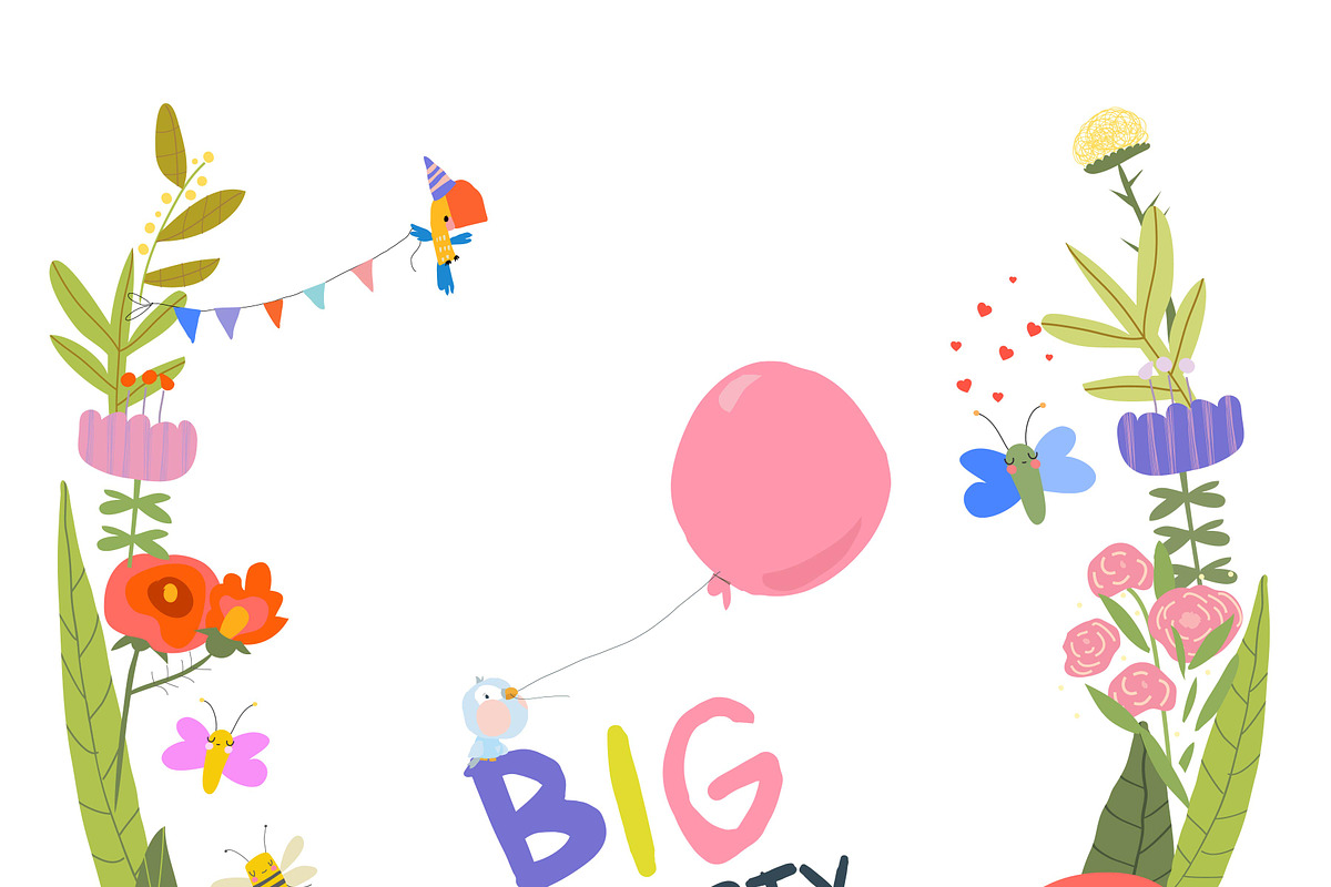 Kids, Animals celebrating Birthday, a Person Illustration by Maria Starus (Photo 1 of 3)