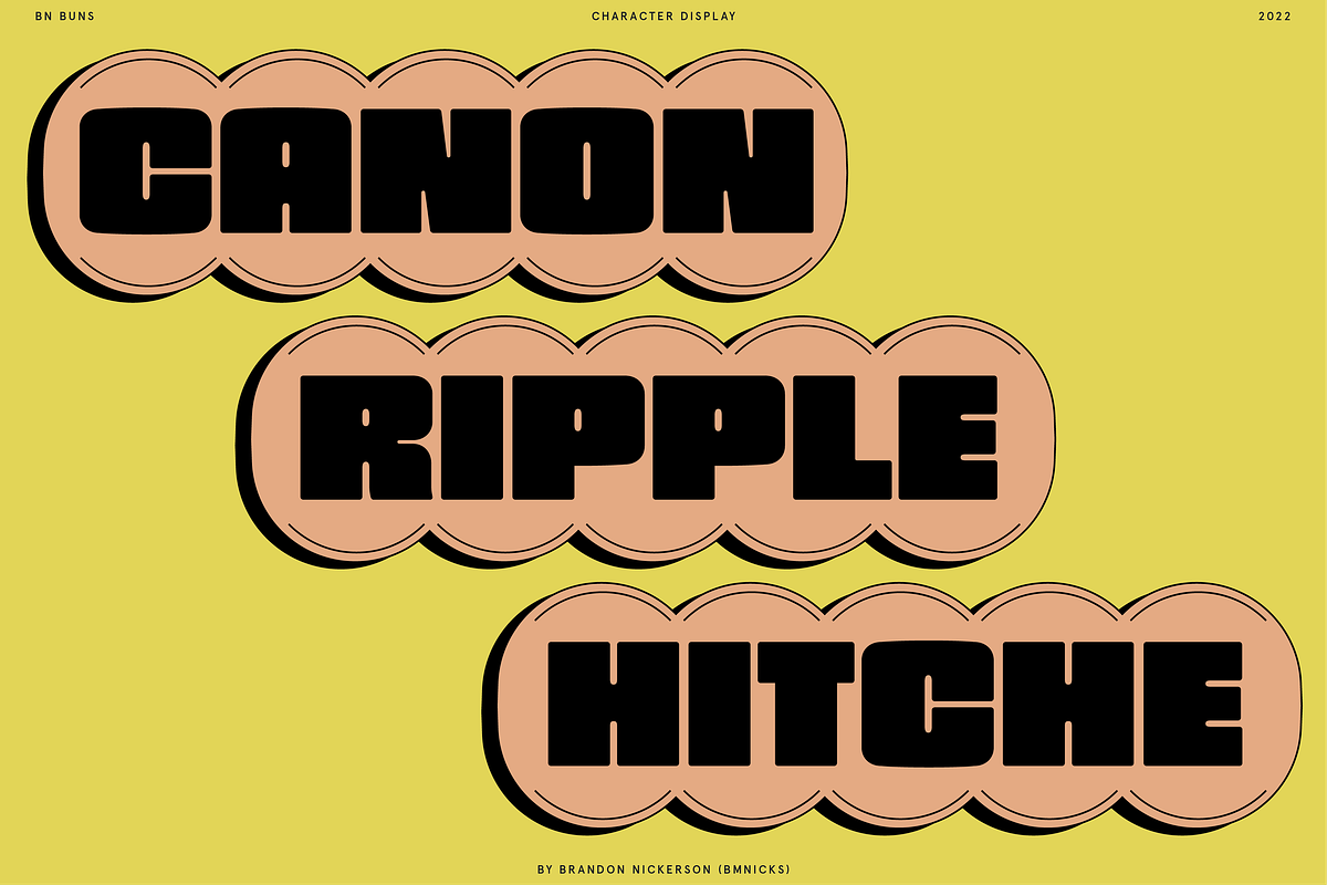 Buns, a Sans Serif Font by Bnick (Photo 9 of 10)