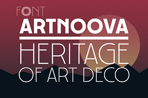 Artnoova Font. Heritage Of Art Deco