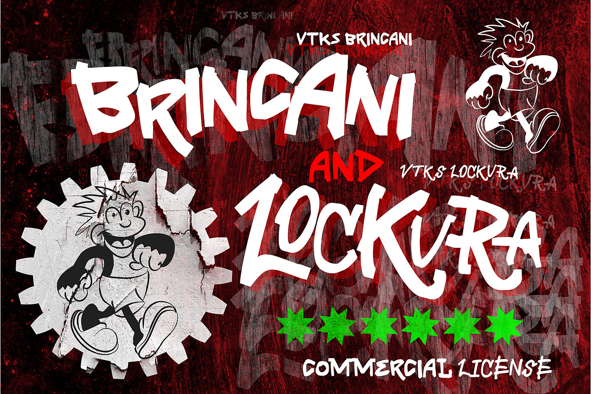 Brincani & Lockura, a Font by vtks design (Photo 3 of 3)