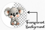 Koala Bears with Emotions Clipart, an Illustration by Canvas Craft (Thumbnail 4 of 8)