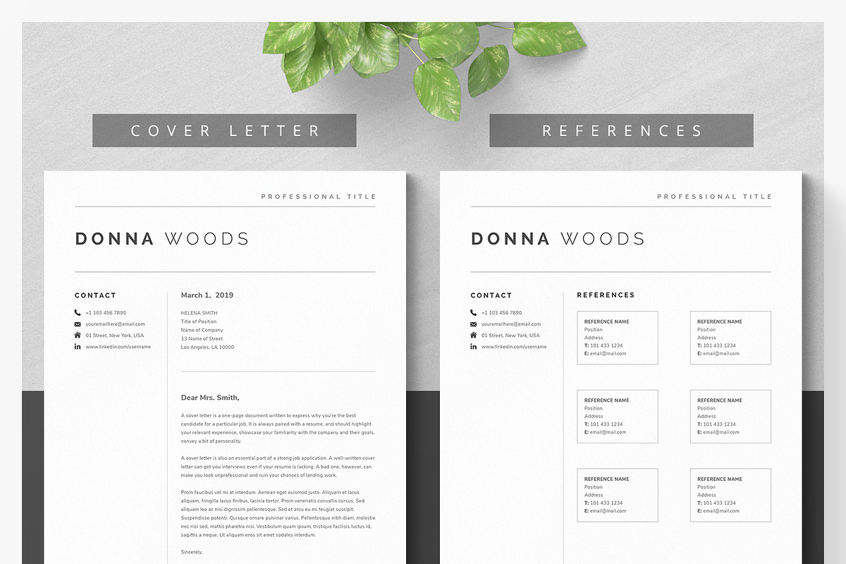 Modern Resume Template Kit, a Resume Template by DemeDesign (Photo 3 of 6)