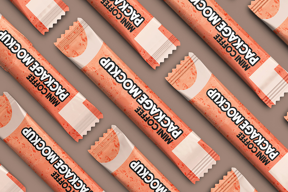 Mini Sachet Packaging Mockup