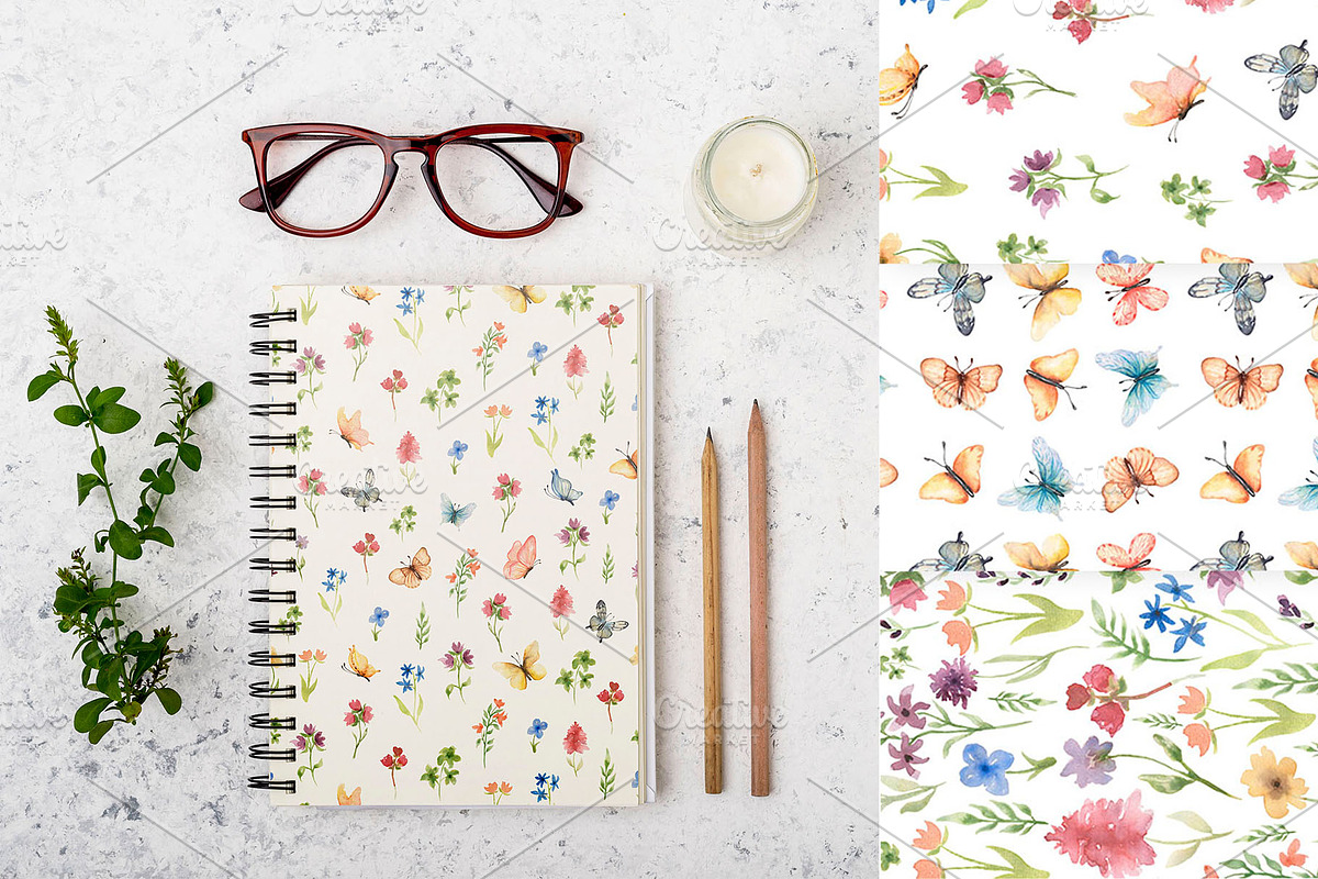 Watercolor Wildflower & Butterfly, a Decorative Illustration by MayaNavits (Photo 2 of 8)