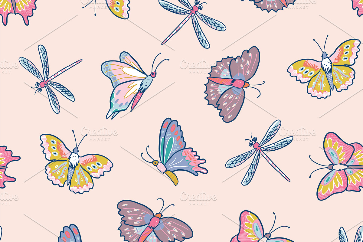 Spring Butterflies, a Pattern Graphic by GooseFrol (Photo 2 of 8)