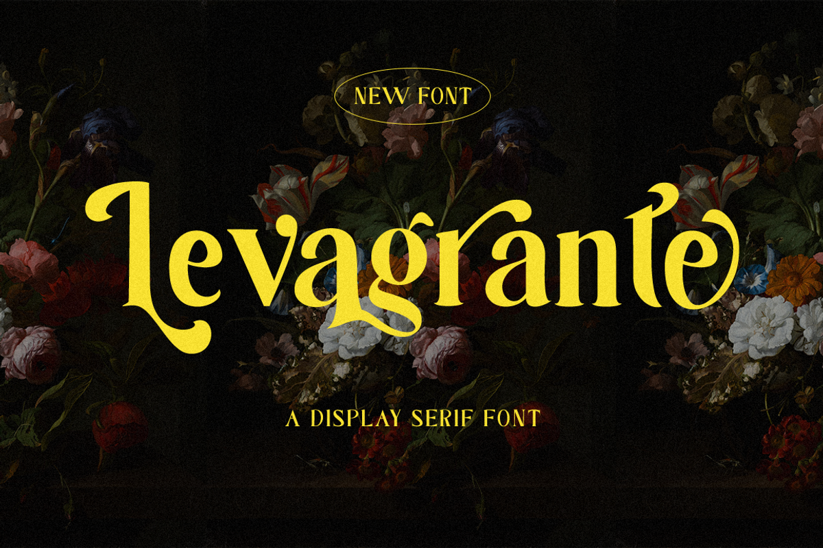 Levagrante - Display Serif Font, a Serif Font by RockboyStd (Photo 1 of 12)