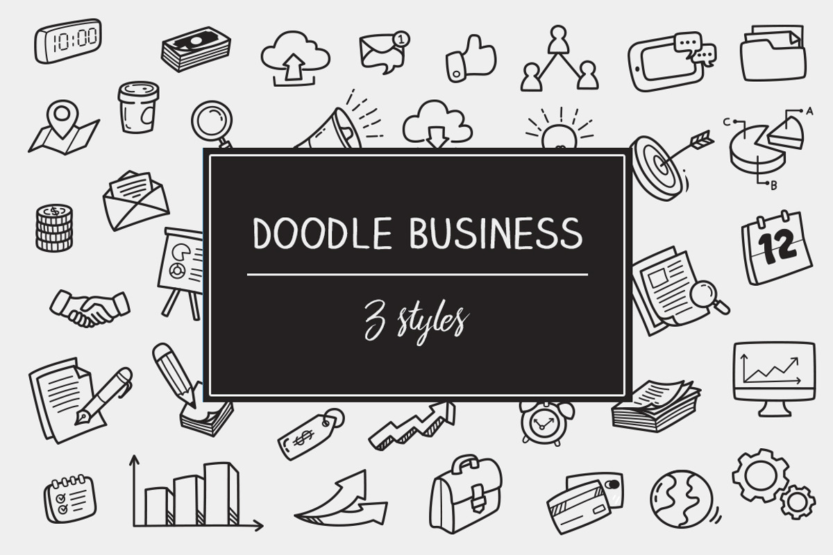 Doodle Business Icon and Clipart, an Object Graphic by Ladle&co. (Photo 3 of 3)
