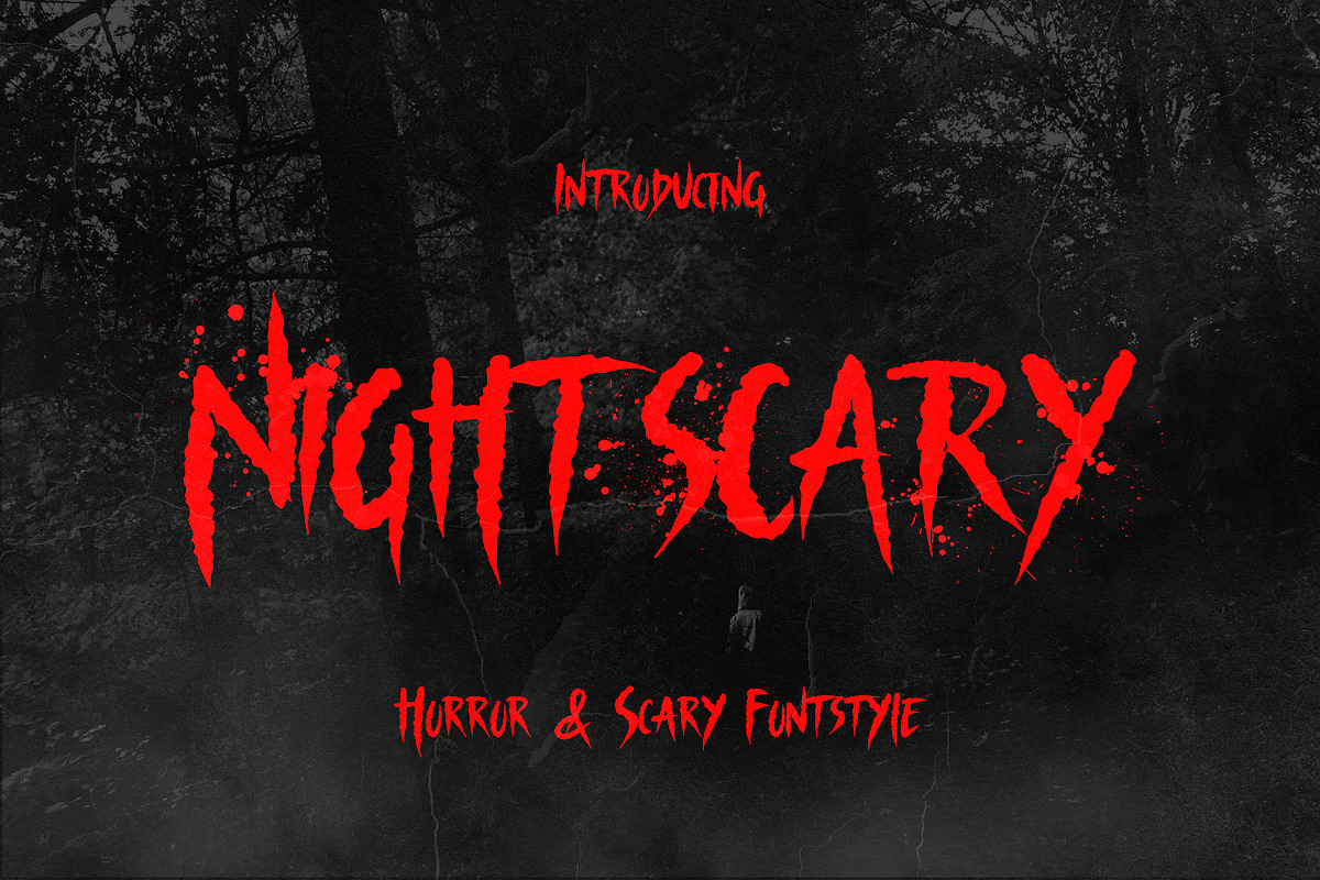 Nightscary - Horror & Scary Font, a Handwritten Font by Typefactoryco (Photo 1 of 8)